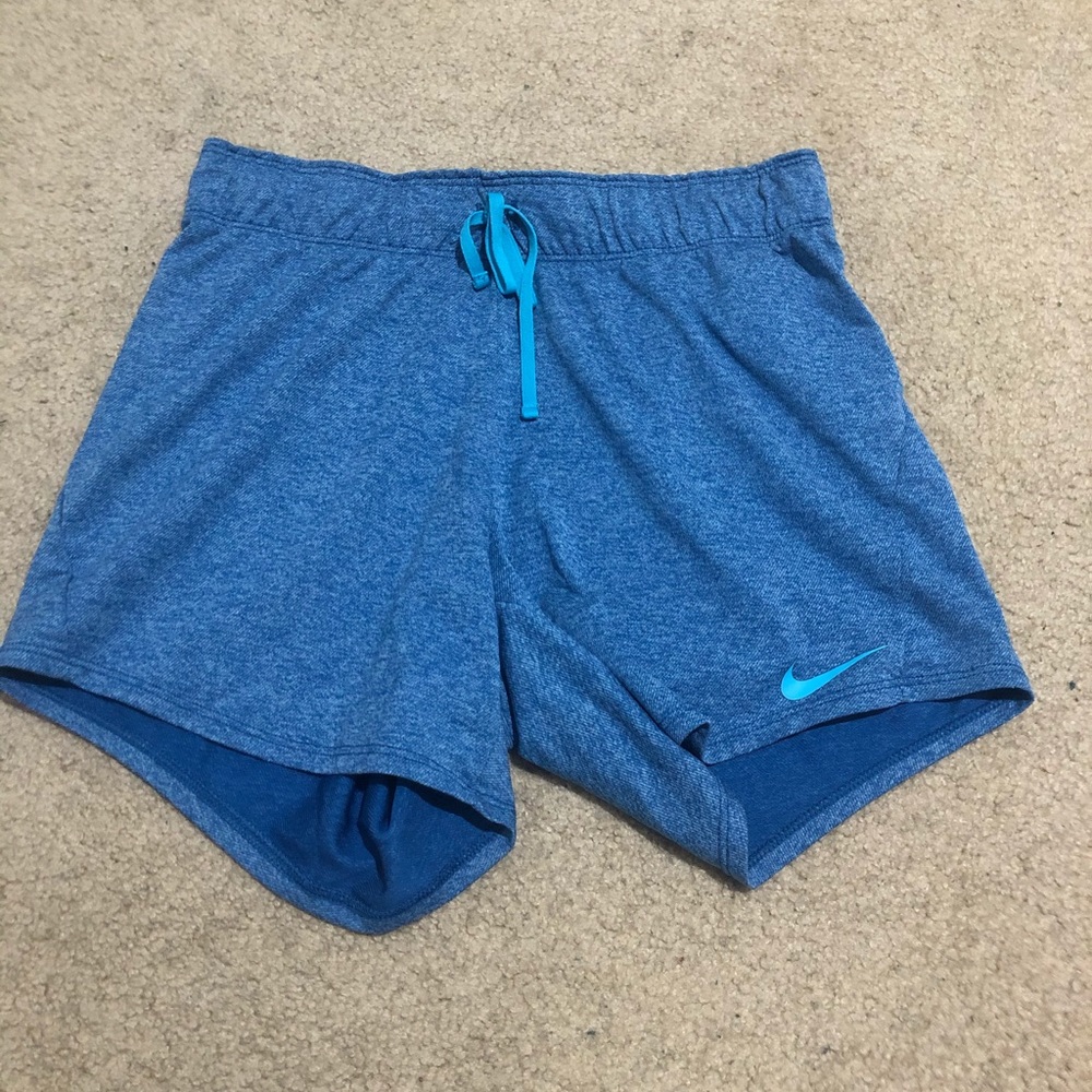 heathered blue nike running shorts